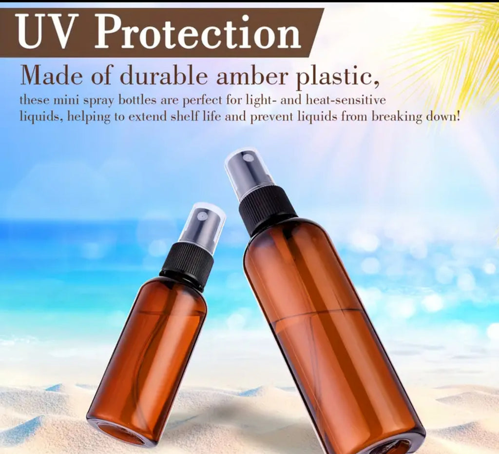Plastic Amber Glass Bottles (4oz)