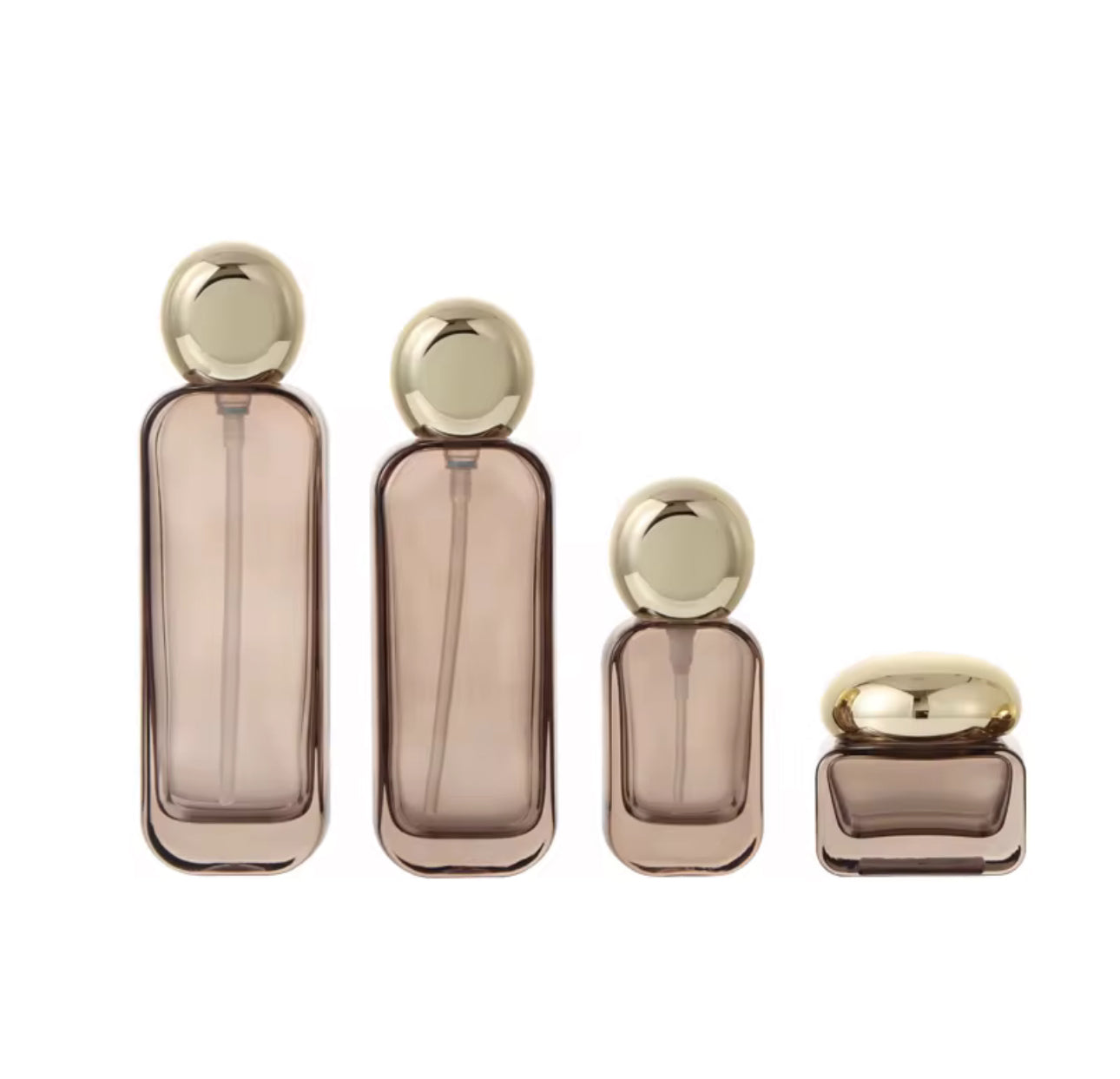 Luxe Amber Glass Bottles