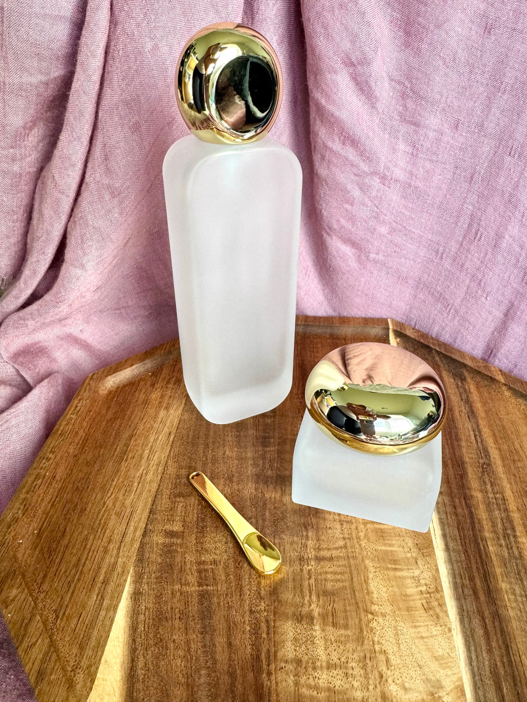 Luxe Frosted Glass Bottles