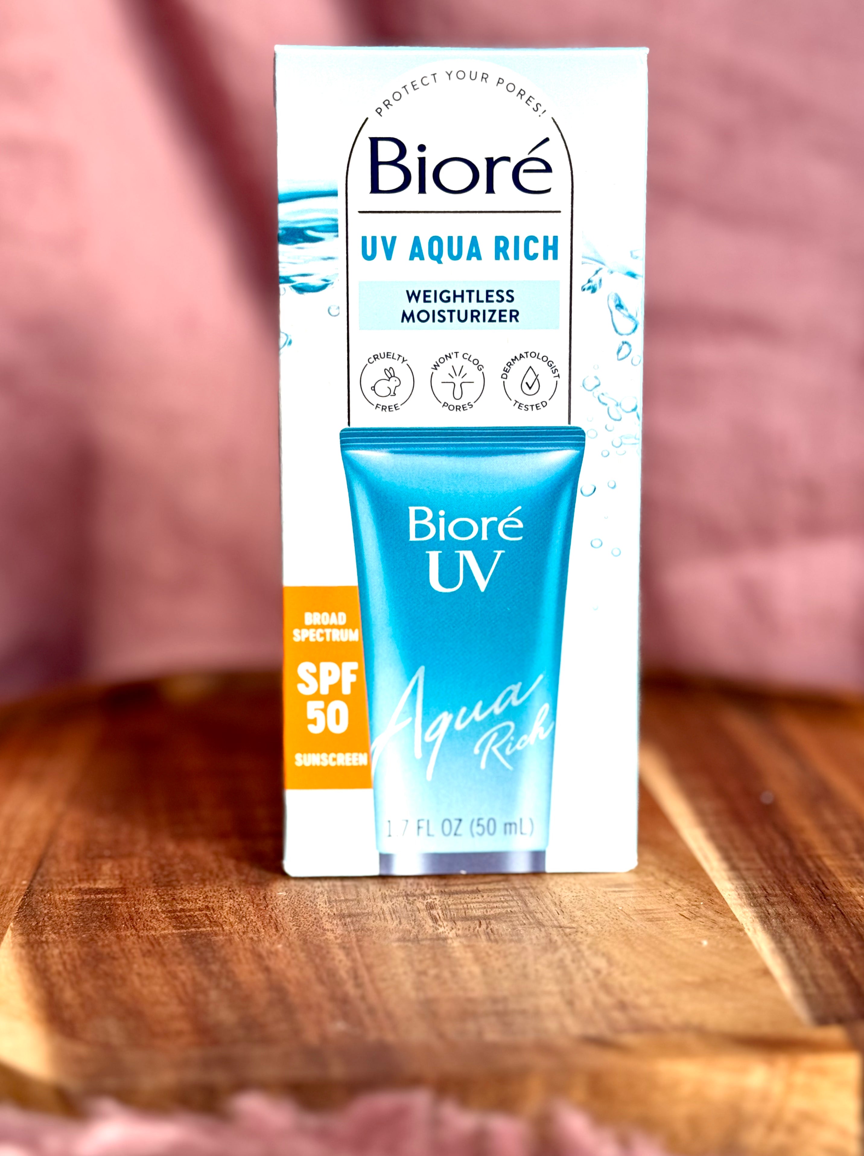 Biore UV Aqua Rich Weightless Moisturizer Sunscreen (1.7 oz)