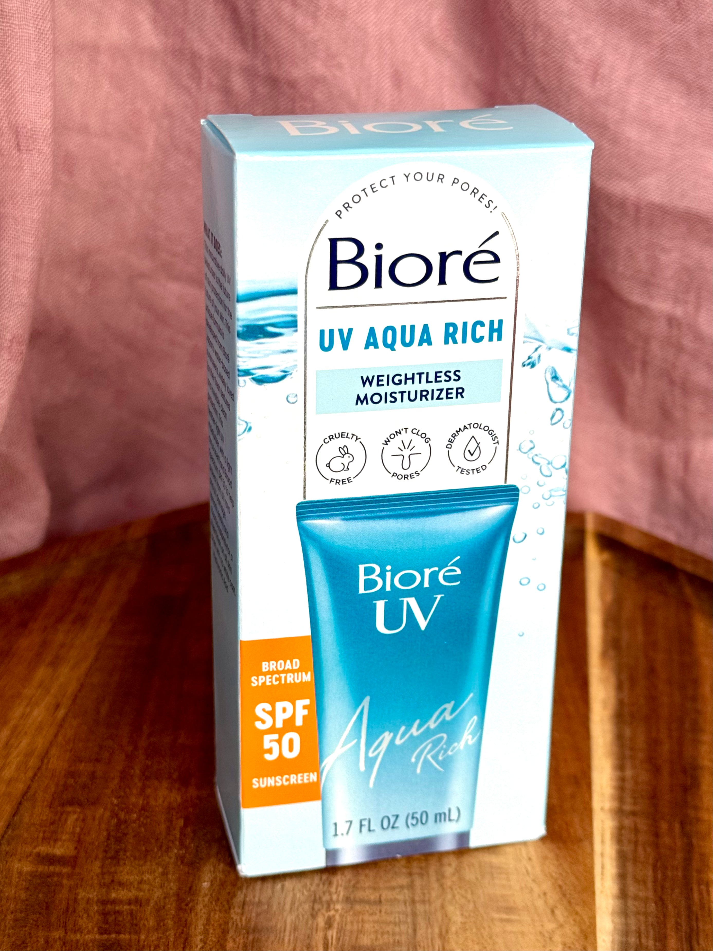 Biore UV Aqua Rich Weightless Moisturizer Sunscreen (1.7 oz)